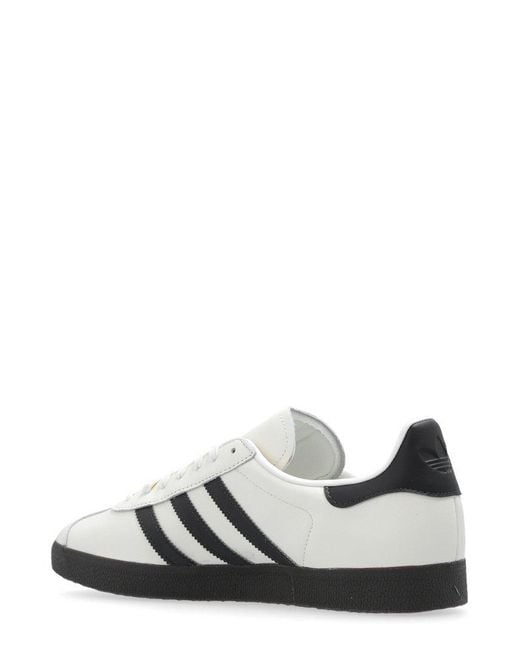 Adidas Originals Black Gazelle Side Stripe Detailed Sneakers for men