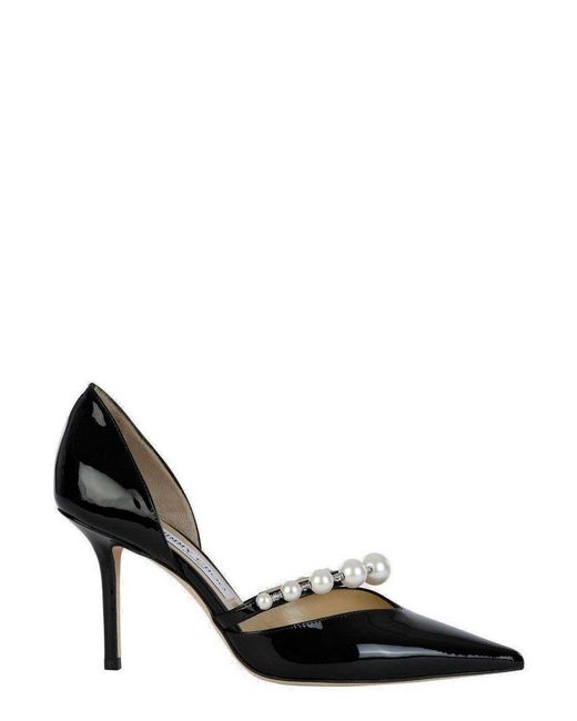 Black embellished pumps online