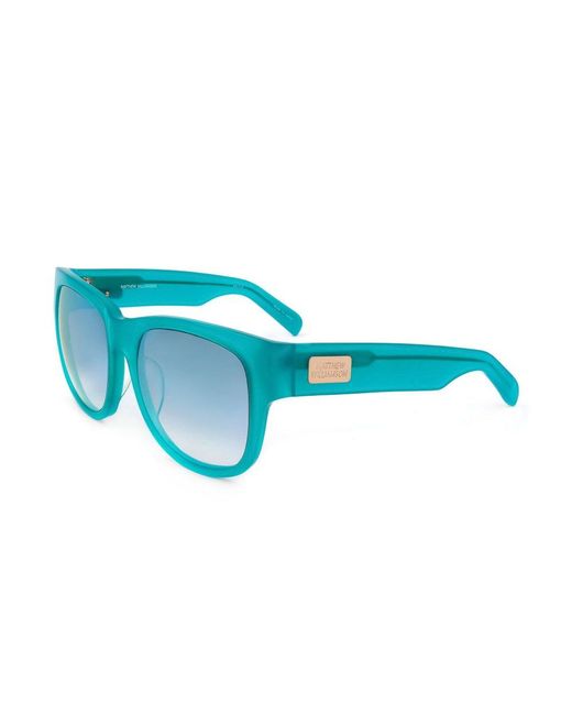 Linda Farrow Blue X Matthew Williamson Square Frame Sunglasses