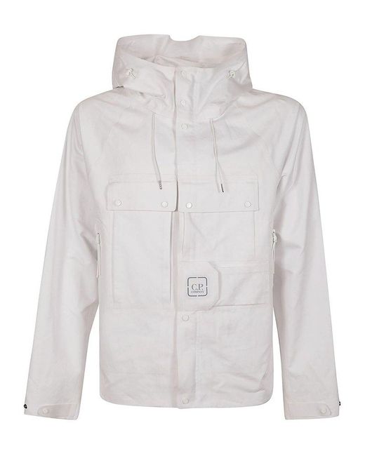 C P Company White Hyst Medium Jacket for men