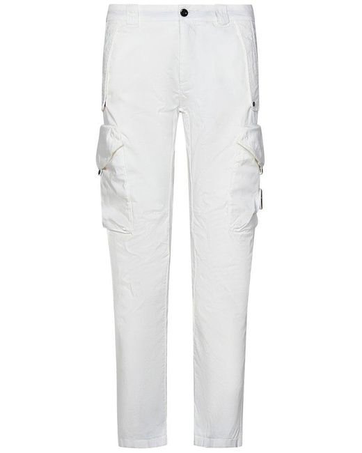 C P Company White Trousers for men