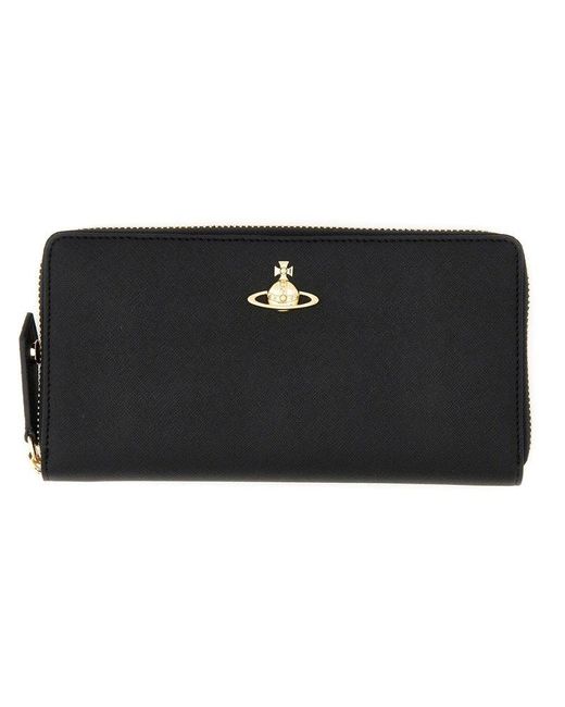 Vivienne Westwood Black Zipped Wallet