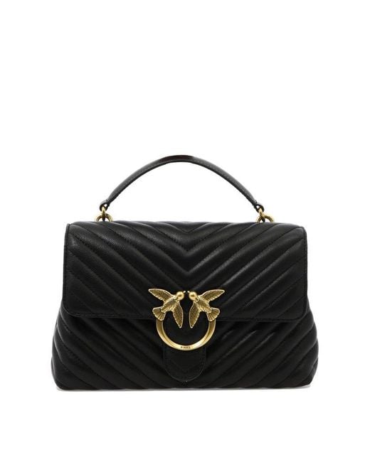 Pinko Black Elegant Quilted Mini Handbag Charm