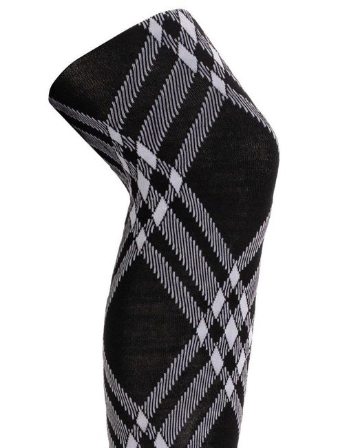 Burberry Black Checked Tights,