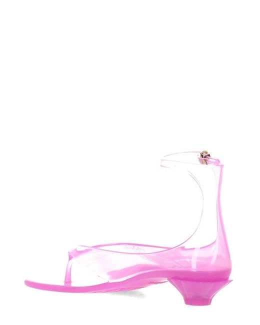 Chloé Pink Thong Sparkling Sandals