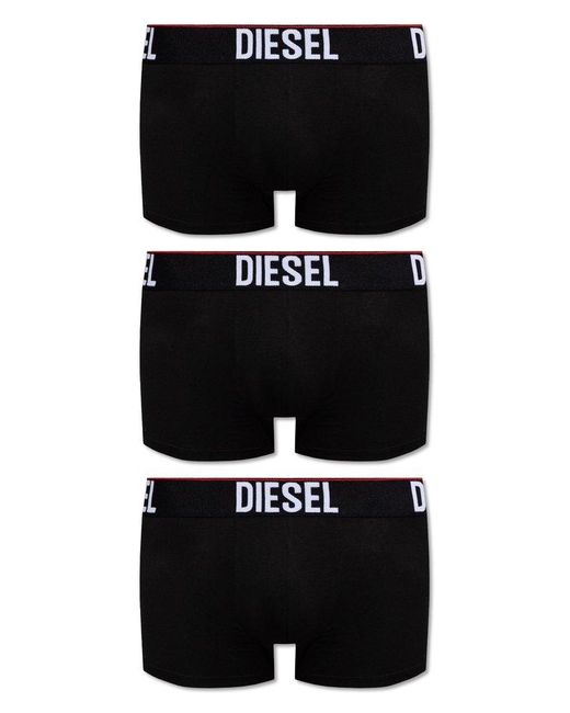 DIESEL Black 'umbx-damienthreepack' Boxers 3-pack, for men