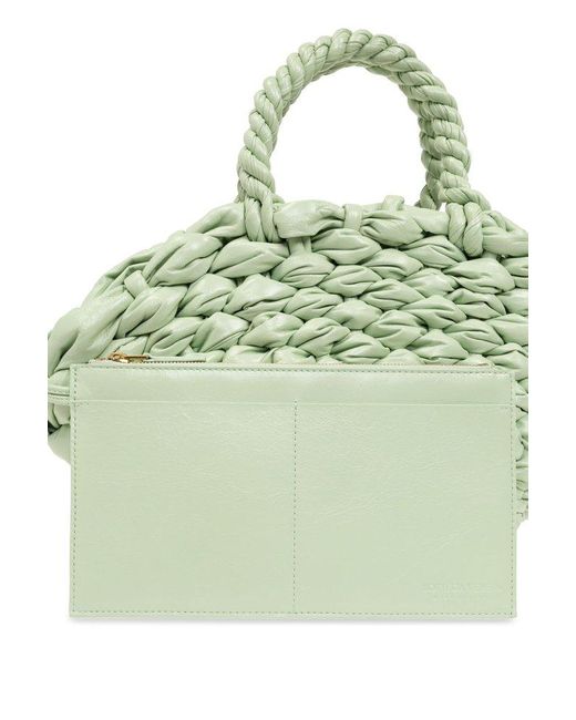 Bottega Veneta Green 'clam Small' Shopper Bag,