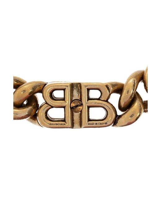 Balenciaga Metallic Bracelet With Logo,