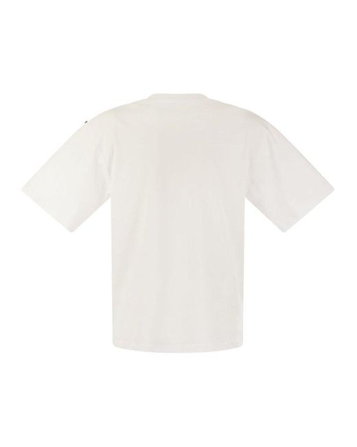 Sportmax White Nebbie T Shirt With Print