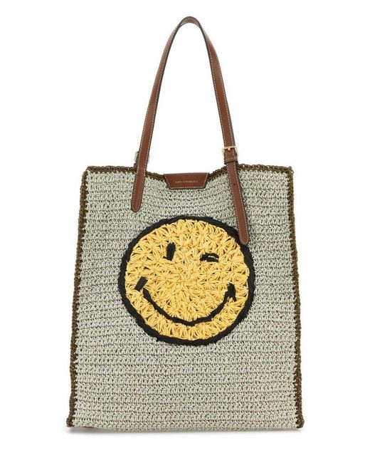 Anya Hindmarch Metallic N/S Wink Tote Bag