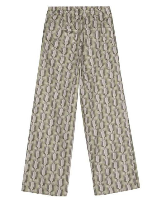 Dries Van Noten Gray Graphic Print Trousers for men
