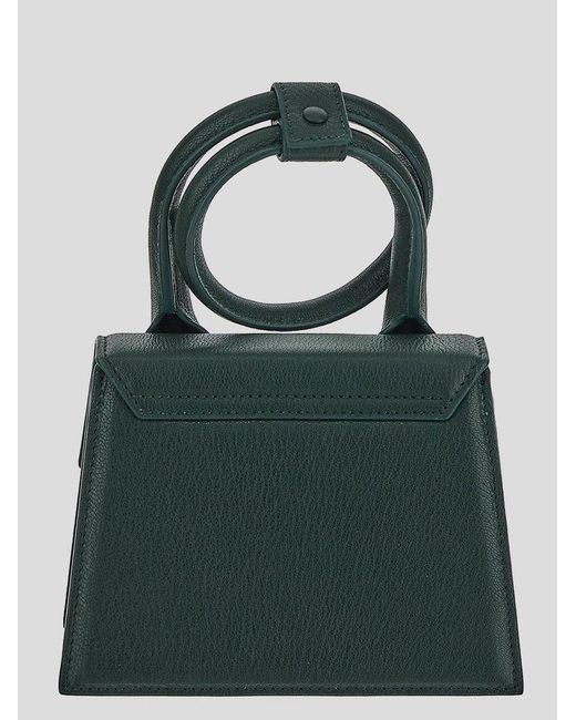 Jacquemus Green Le Chiquito Noeud Coiled Handbag
