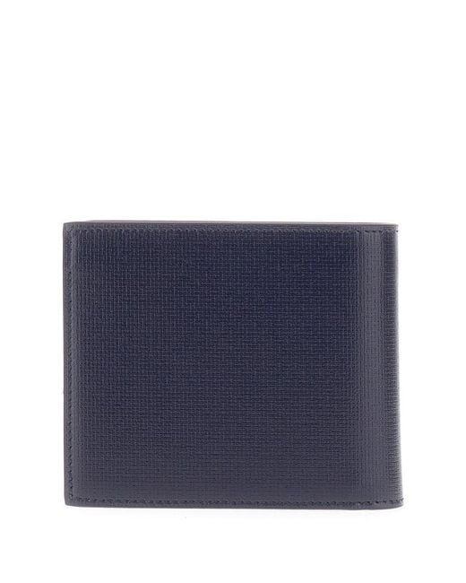 Givenchy Blue Logo Printed Bi-fold Wallet for men