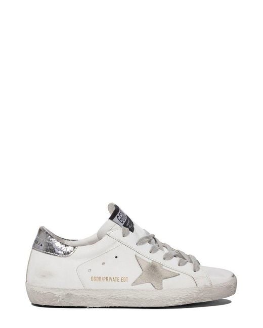 Golden Goose Deluxe Brand White Superstar Lace-Up Sneakers