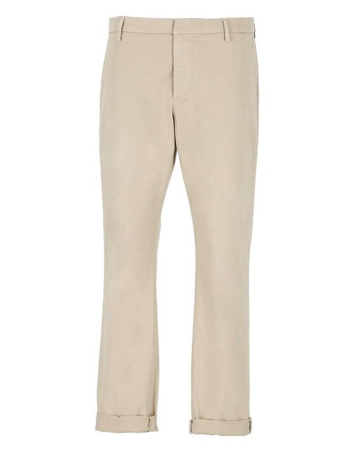 Dondup Natural Mid-rise Straight Leg Trousers for men