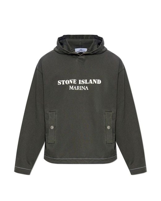 Stone Island Black Hoodie for men