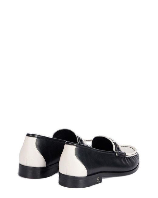 Roberto Cavalli Black Mirror Snake Monogram Two-Toned Loafers for men
