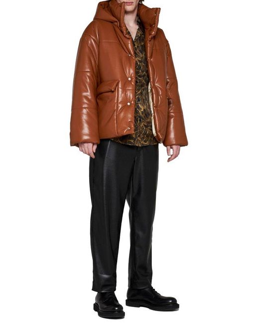 Nanushka vegan cheap leather puffer
