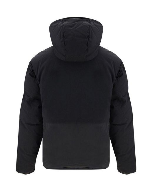Represent Blue Layered Hooded Puffer Jacket for men