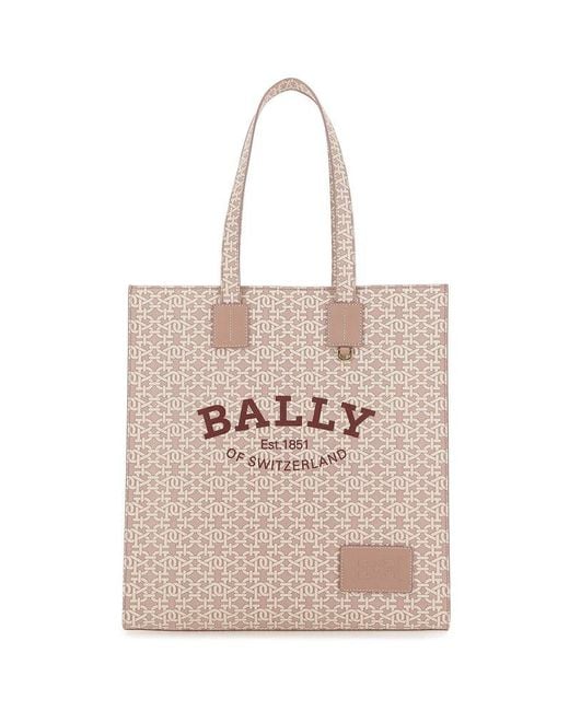 Bally Logo Printed Monogram Tote Bag - Lyst