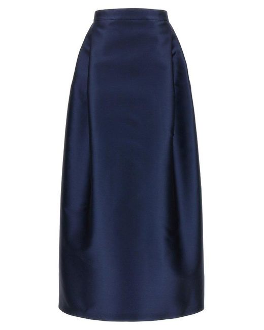 Alberta Ferretti Blue Mikado Skirts
