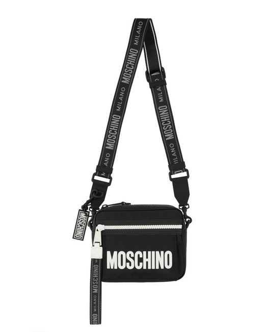 Moschino White Shoulder Bag With Logo for men