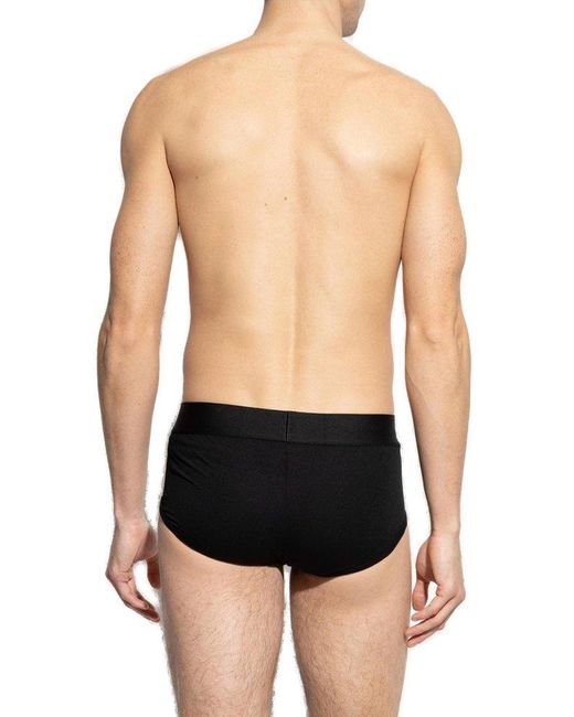 DSquared² Black Briefs With Logo for men