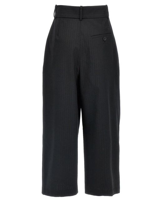 Loewe Black Cropped Wrap Pants