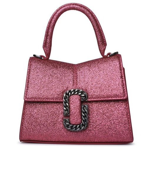 Marc Jacobs Pink The Galactic Glitter St. Marc Mini Top Handle Bag