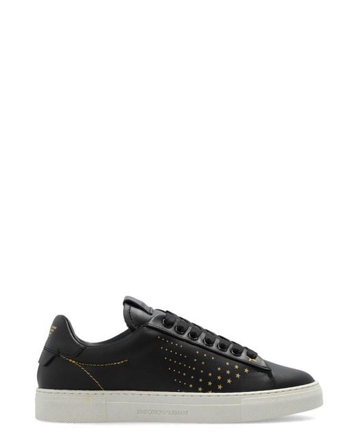 emporio armani sneakers black gold