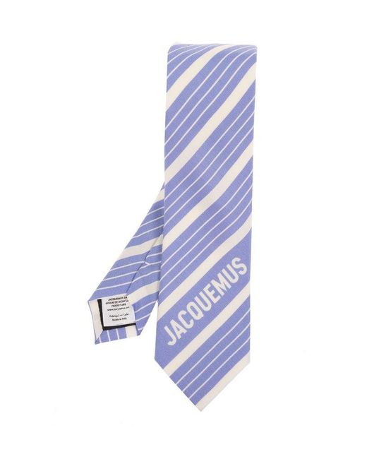 Jacquemus Blue Striped Tie, for men