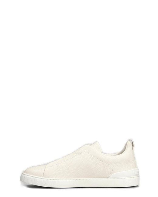 Zegna White Low-top Slip-on Sneakers for men