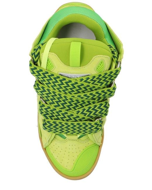 Lanvin Green Curb Lace-up Sneakers