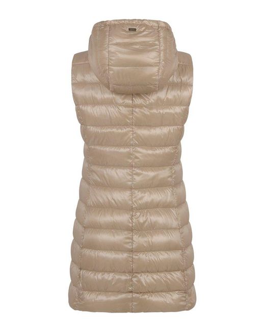Herno Natural Zip-up Hooded Padded Gilet