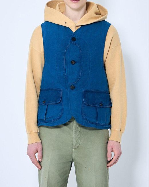 Visvim Blue Gusto Down Gilet for men