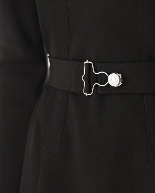 Moschino Black Jeans Off-shoulder Long-sleeved Belted Dress