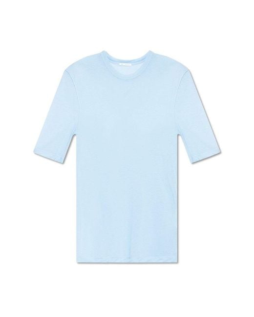 AMI Blue T-shirt With A Round Neckline, for men