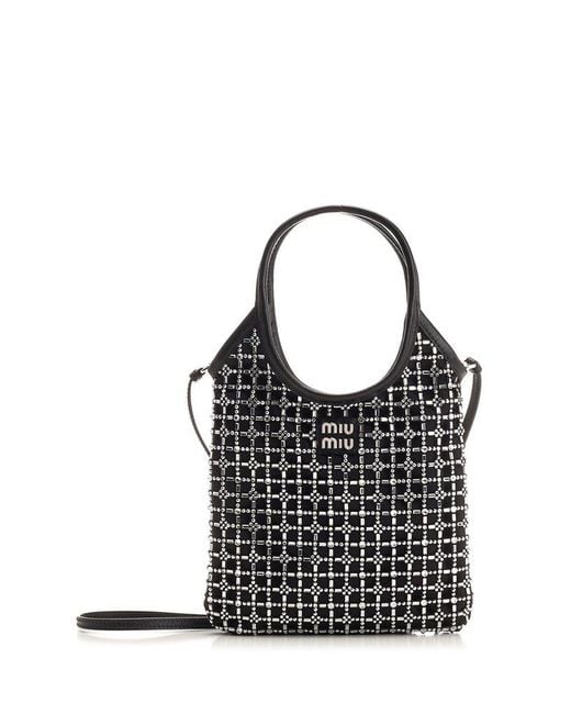 Miu Miu Black Embellished Handbag
