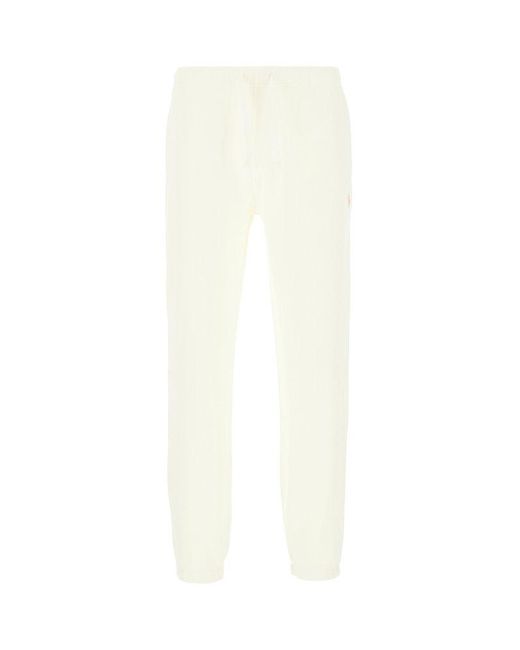 Polo Ralph Lauren White Pony Embroidered Drawstring Track Pants for men