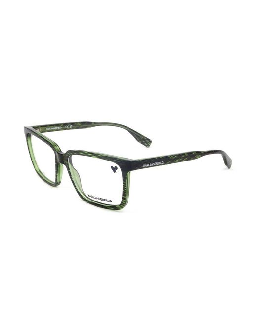 Karl Lagerfeld Black Rectangle Frame Glasses for men