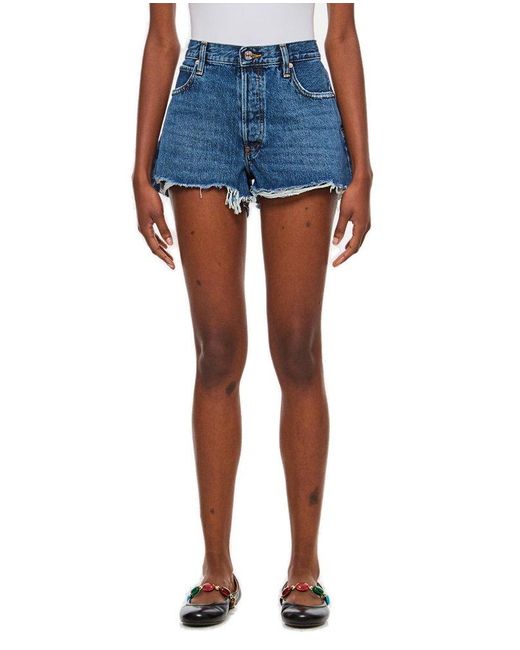FRAME Blue The Hang Shorts