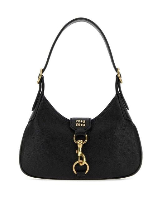 Miu Miu Black Leather Shoulder Bag