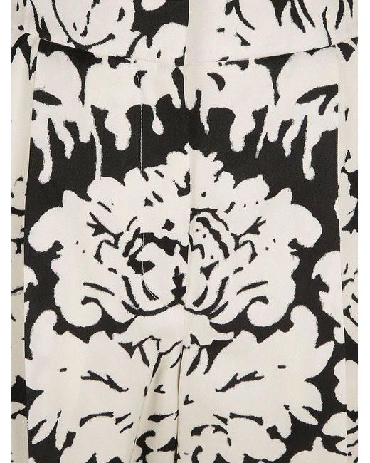 Alexander McQueen White Graphic Printed High Waist Shorts