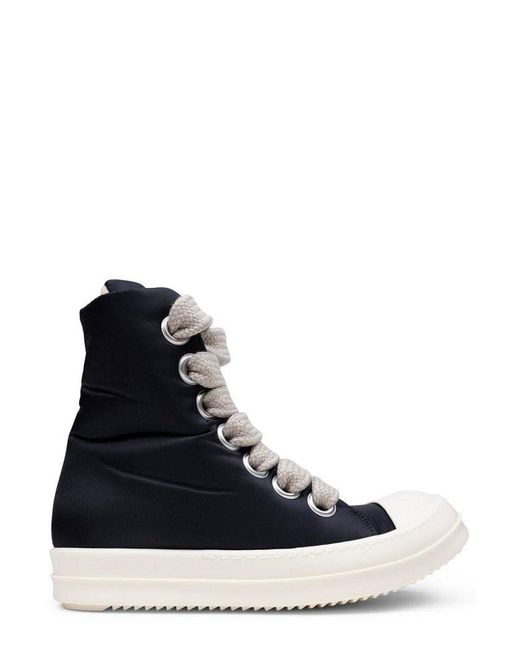 Rick Owens Black Jumbo Lace-up Puffer Sneakers