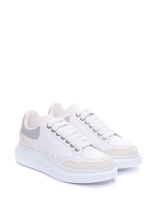 Alexander McQueen White Oversized Colour-block Lace-up Sneakers