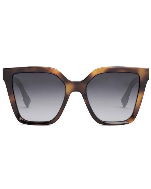 Fendi Square Frame Sunglasses in Grey | Lyst UK