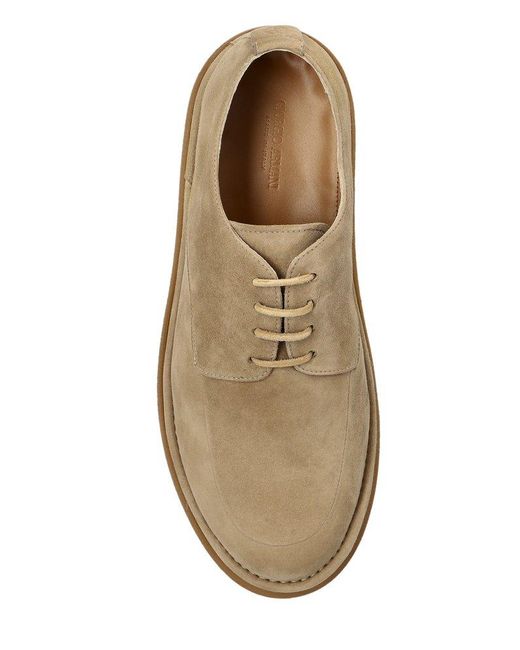 Giorgio Armani Brown Lace-up Derby Shoes for men