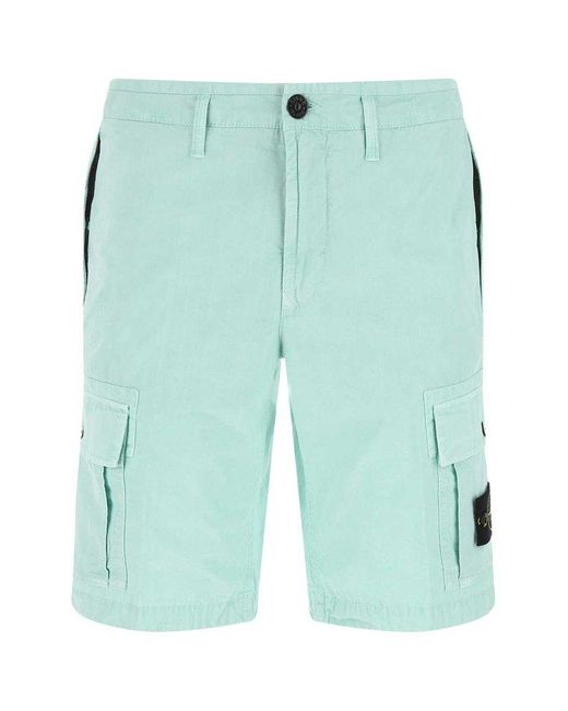 stone island cargo shorts green