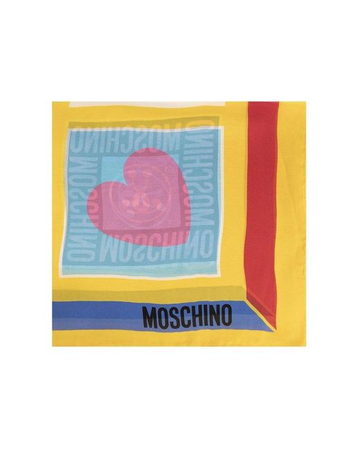 Moschino Multicolor Silk Scarf,