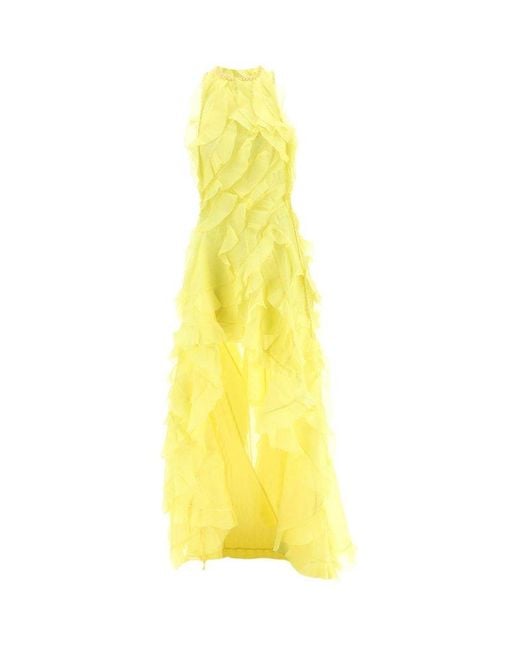 Zimmermann Yellow Wonderland Ruffle Gown